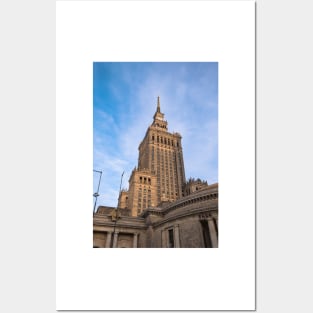 Palace of Culture and science in Warsaw, Poland Posters and Art